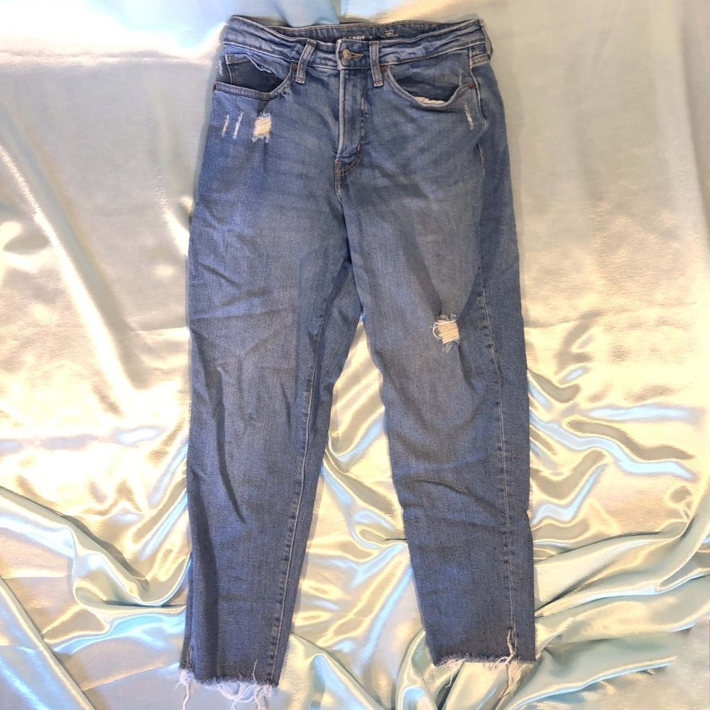 Old Navy Distressed jeans, medium wash, size 8 (curvy)